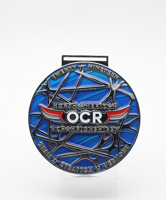 Glitter Enamel Trail Run Medal